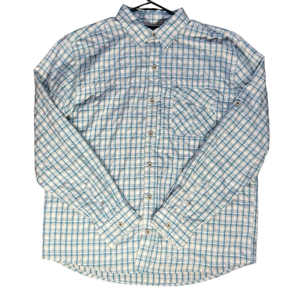 Wrangler Shirt Mens Large Plaid Long Sleeve Button Up Vented Western Line Dance